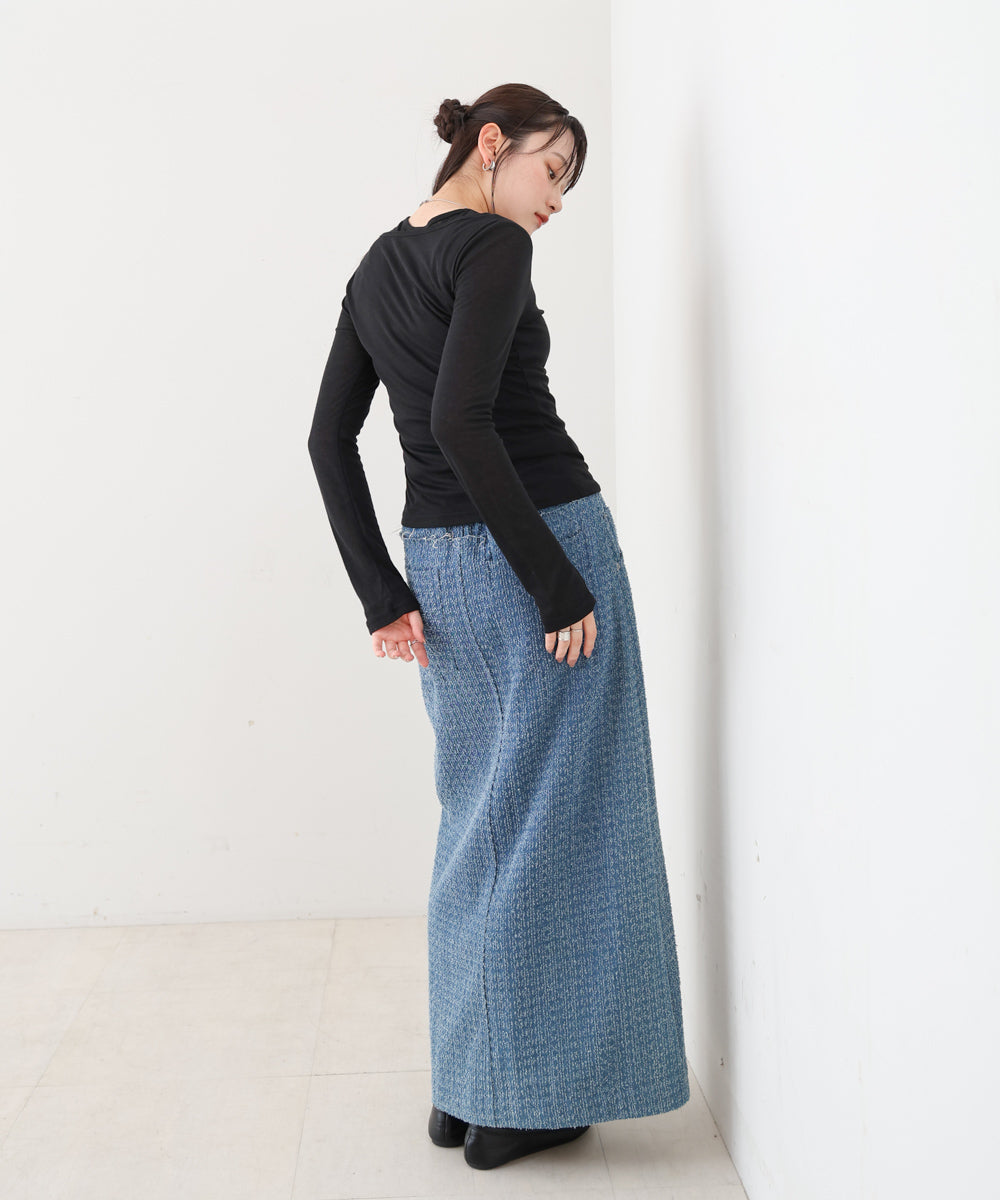 ボタンタンクセット ヘンリーネックトップス