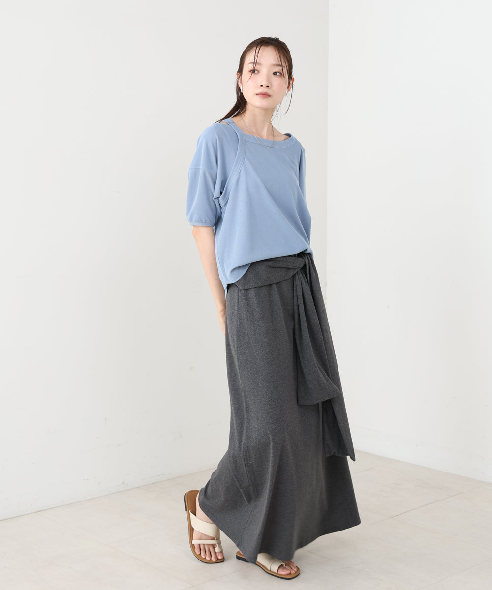 レイヤードデザイン スウェットスカート