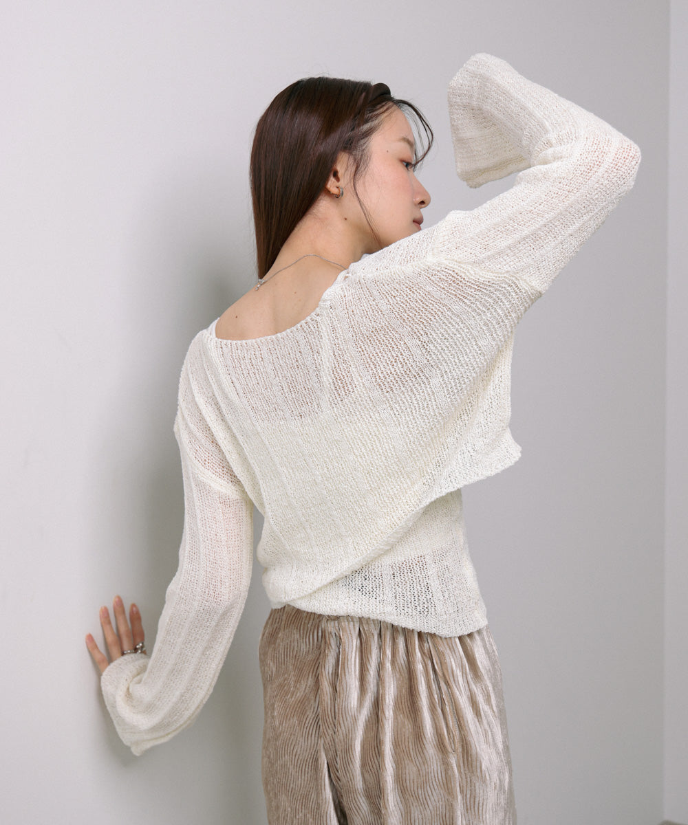 シャーリングリボンクロップド丈トップス×キャミセット