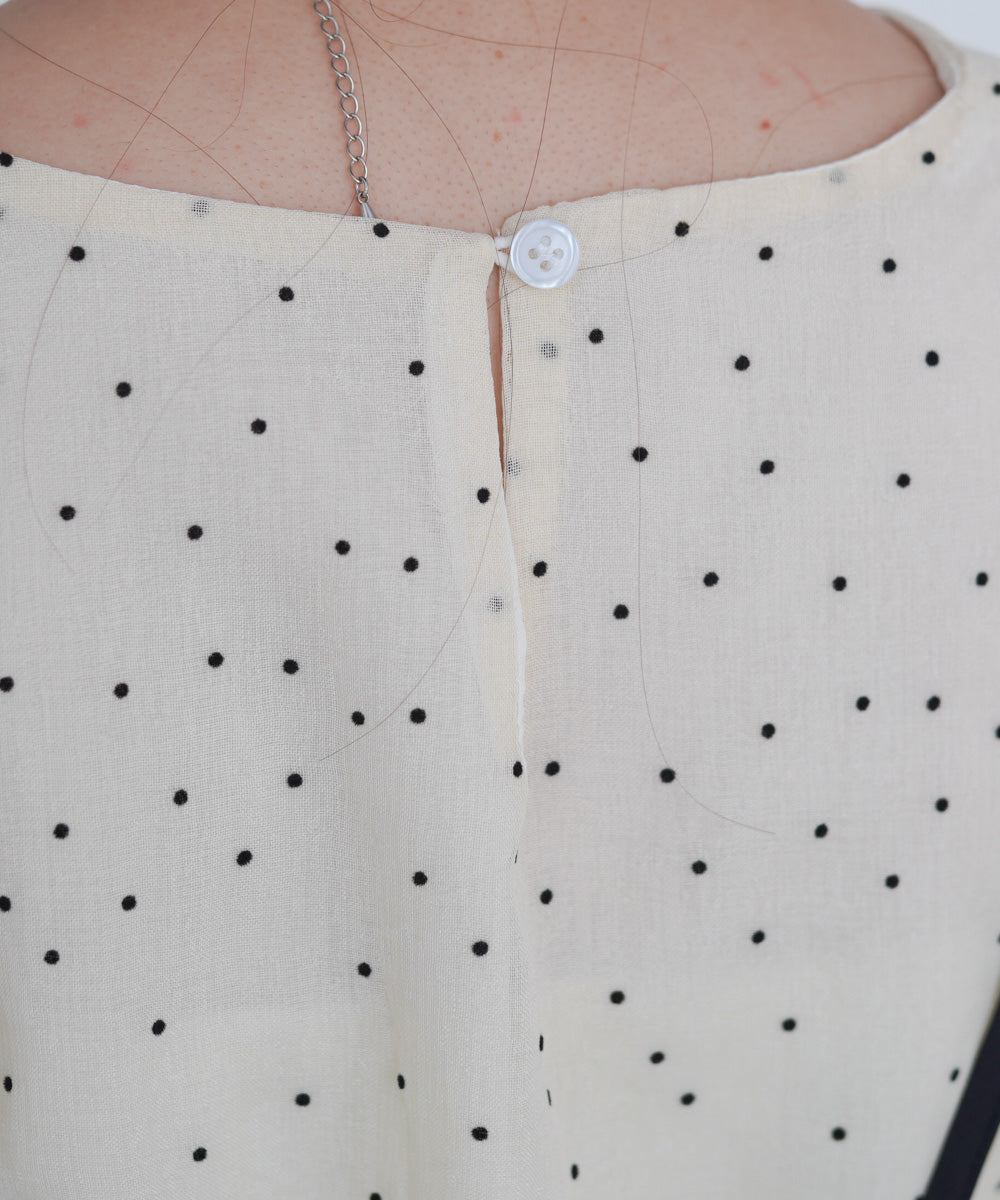 ビスチェSETドットブラウス