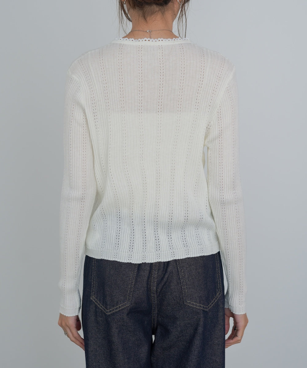 リボンカーディガン