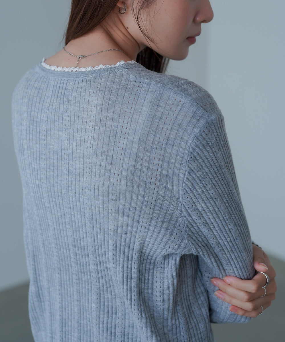 リボンカーディガン