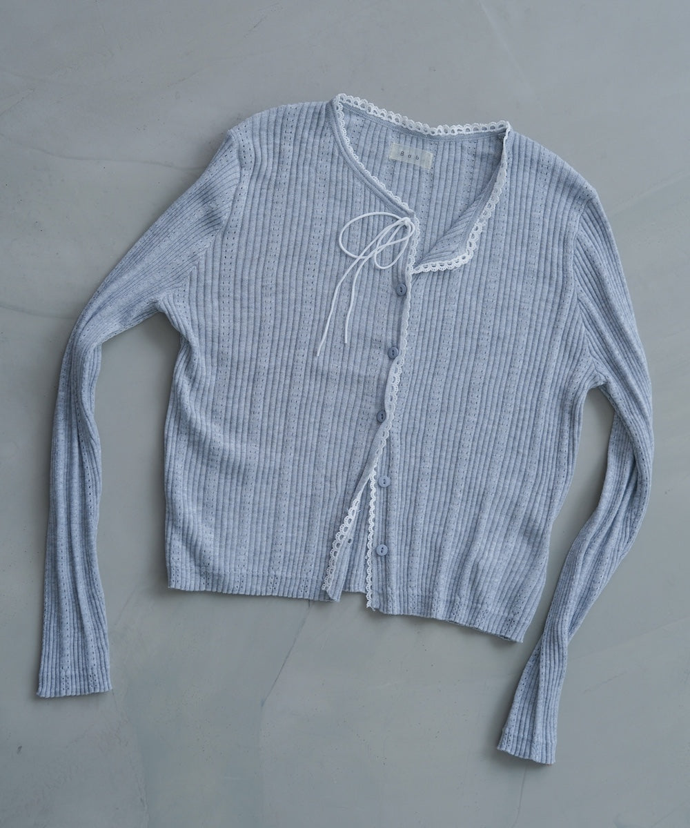 リボンカーディガン