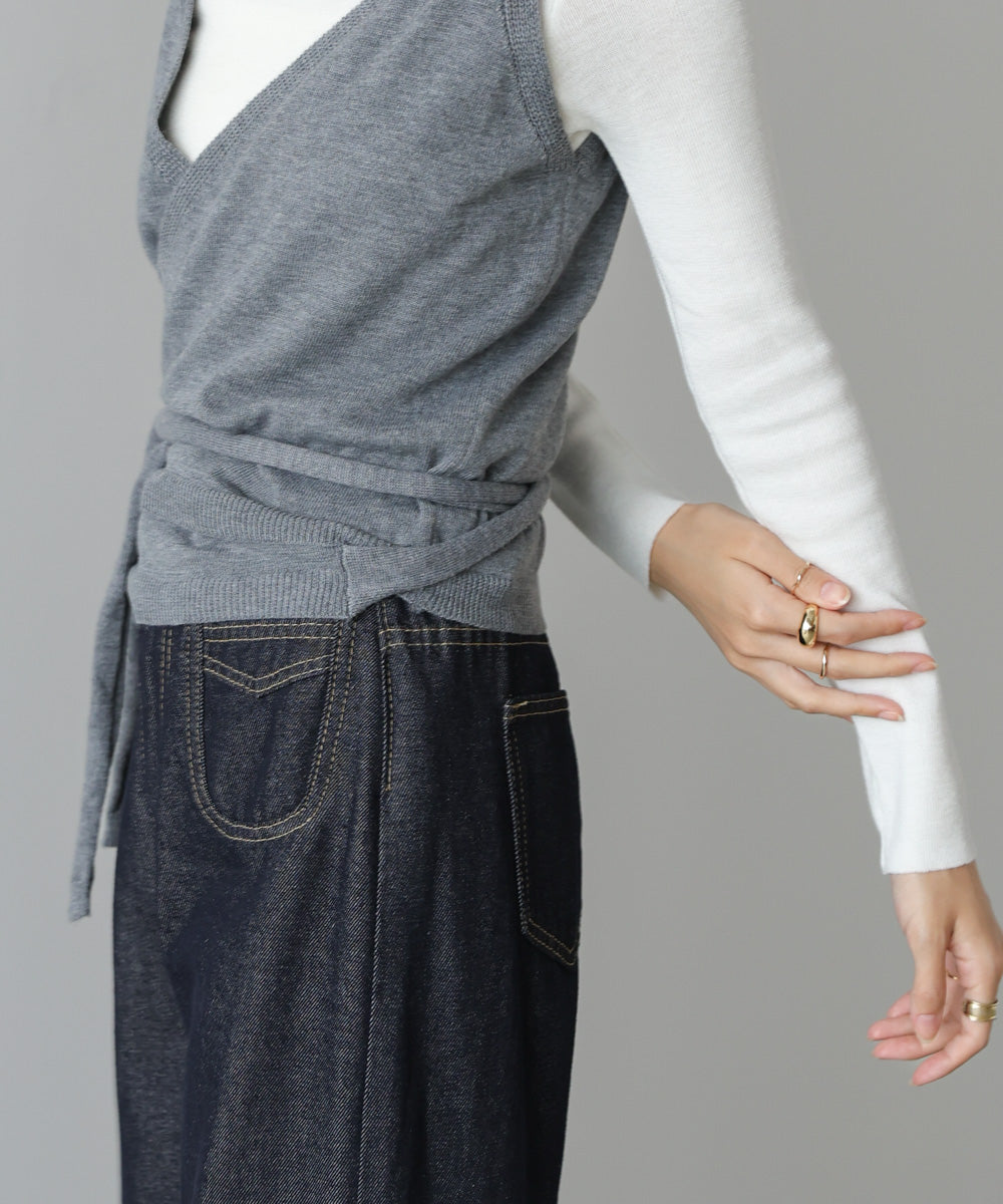 カシュクールベストSETニット