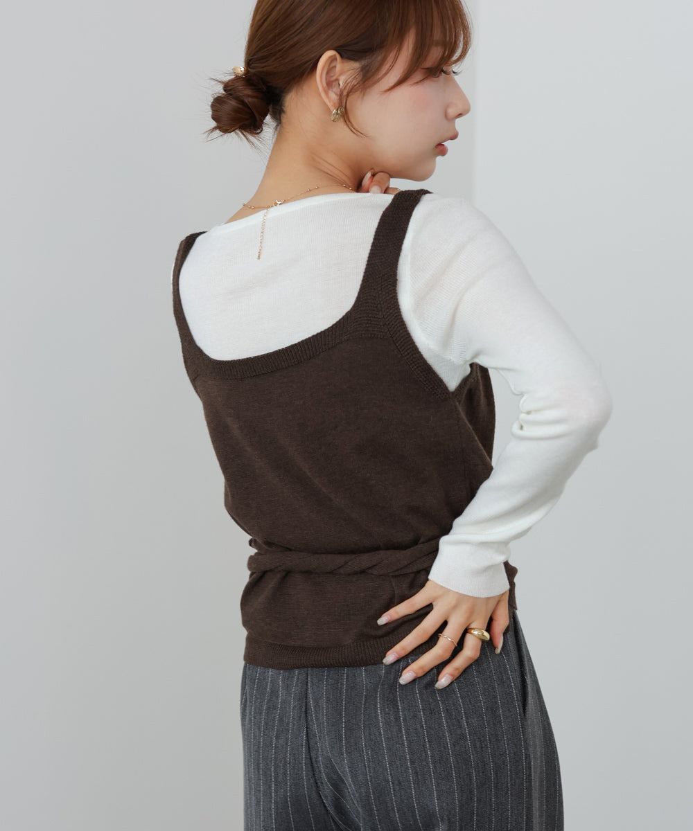 カシュクールベストSETニット