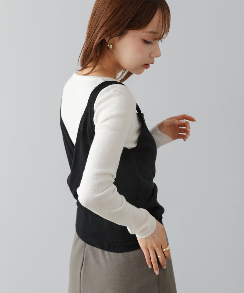 カシュクールベストSETニット