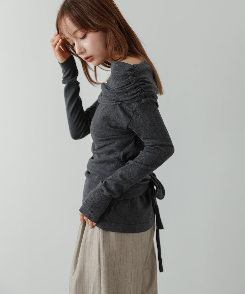 オフショルウエストマークトップス