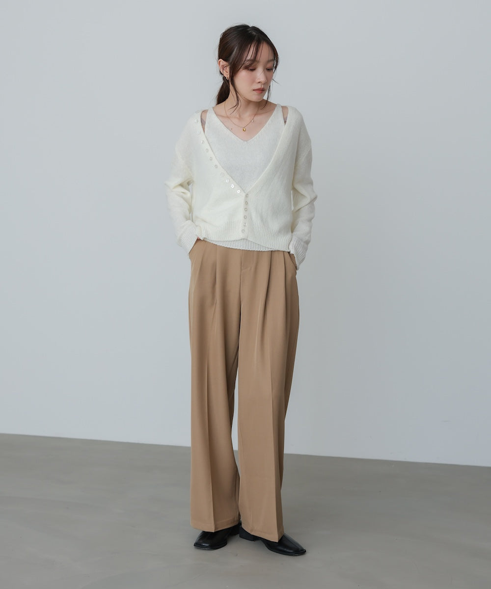 ツータックパンツ