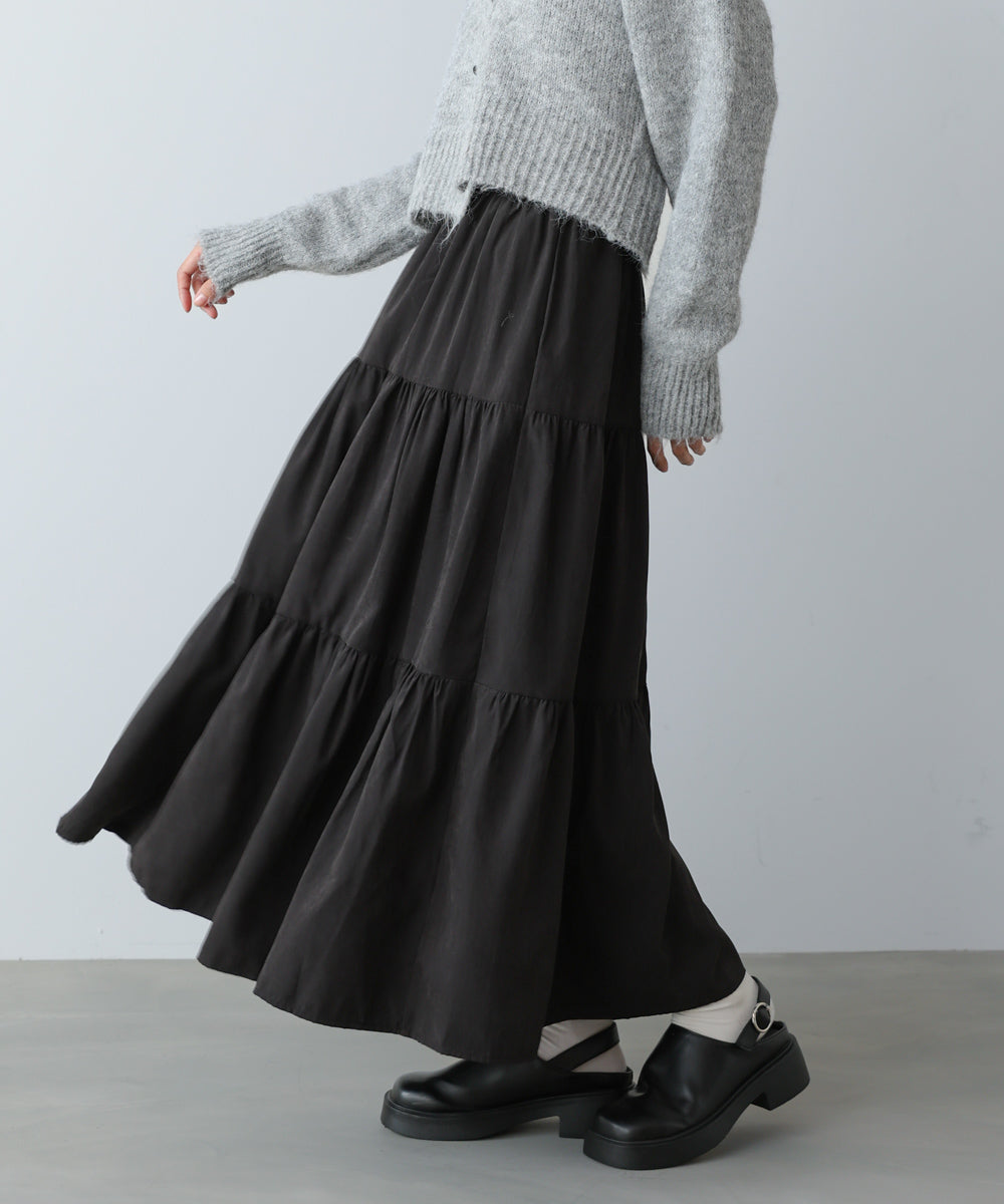 ピーチスキンティアードスカート