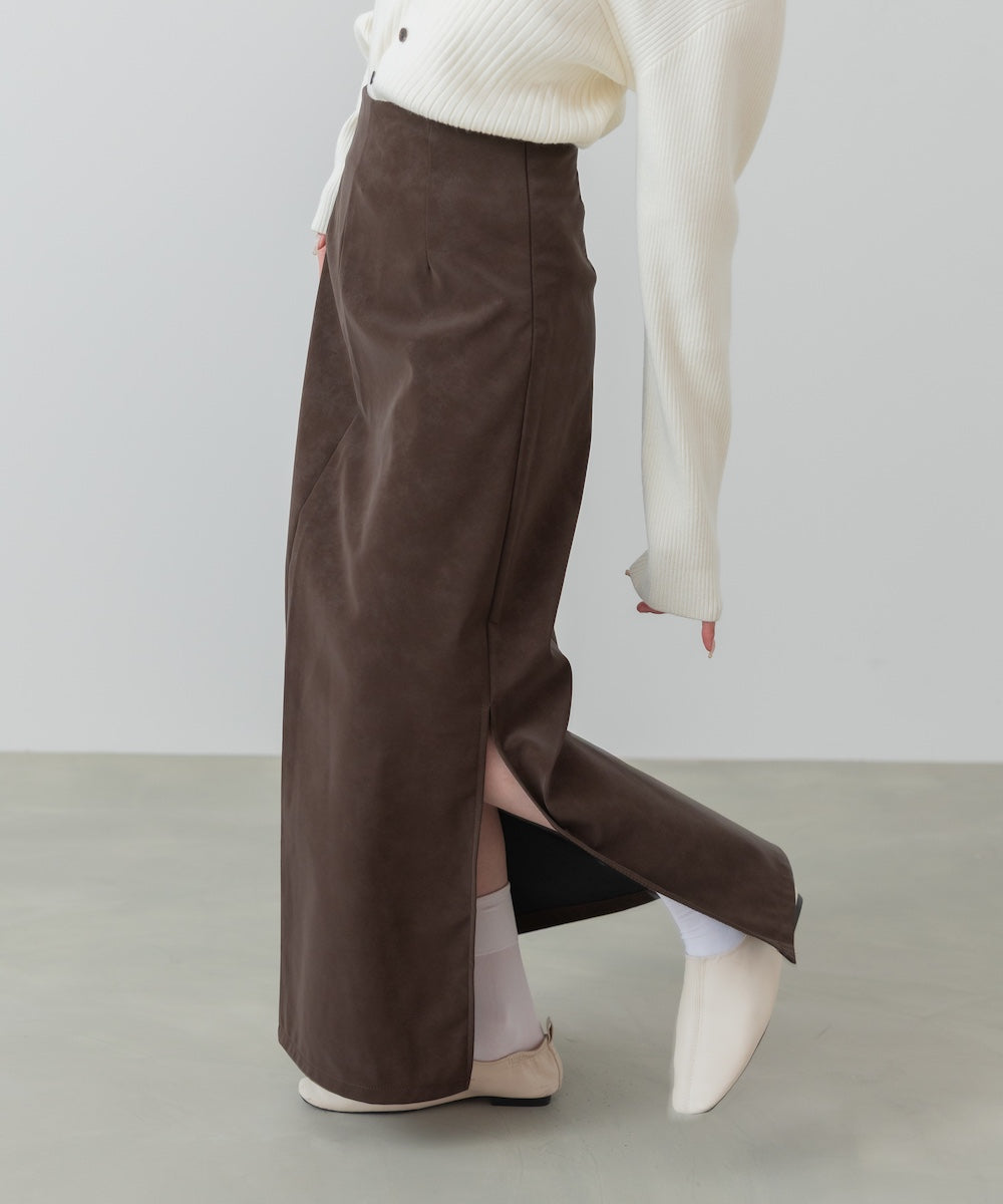 フェイクスエードスカート