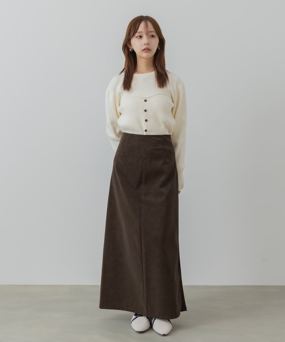フェイクスエードスカート