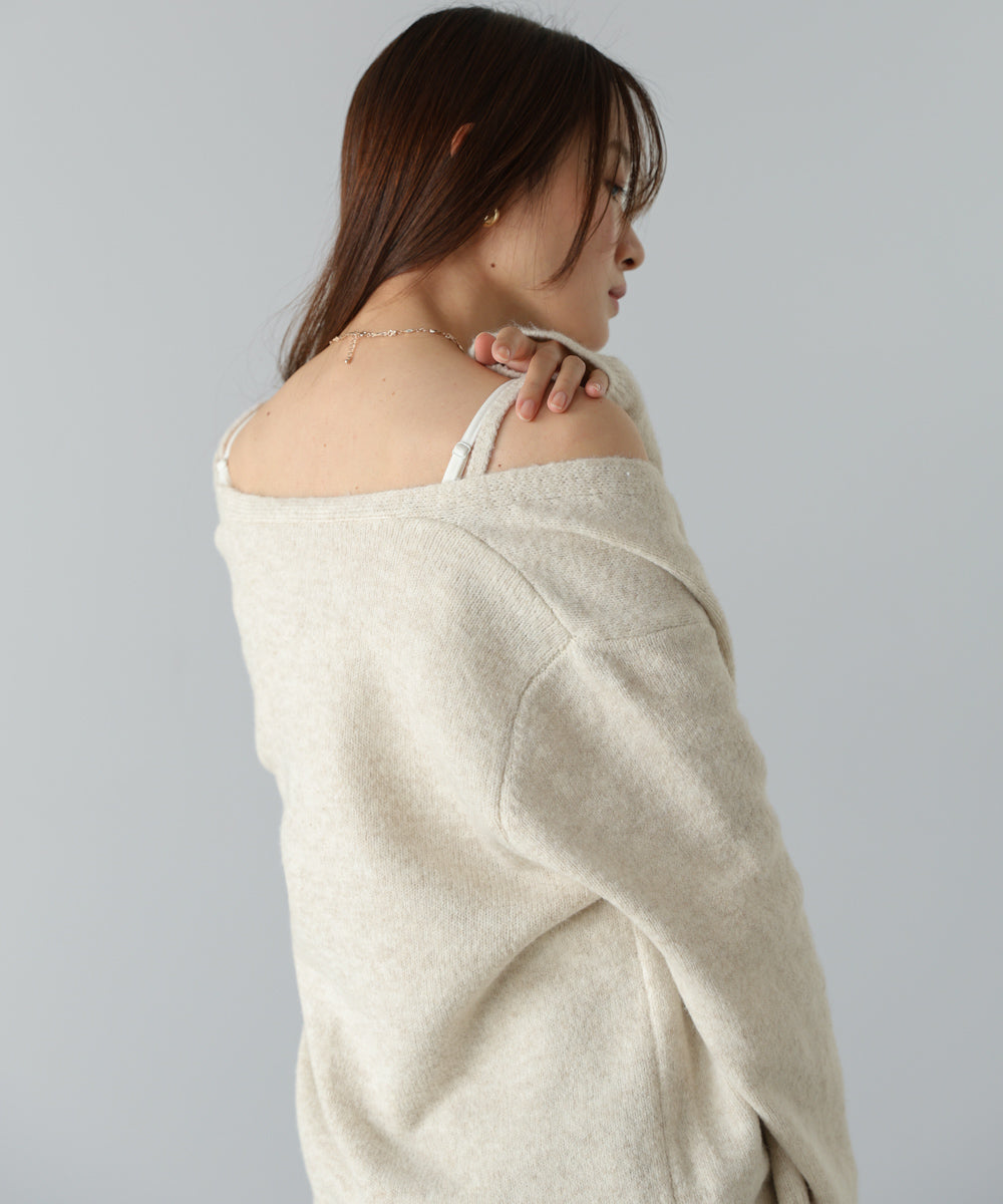 ニットレースキャミ+ニットカーディガンSET