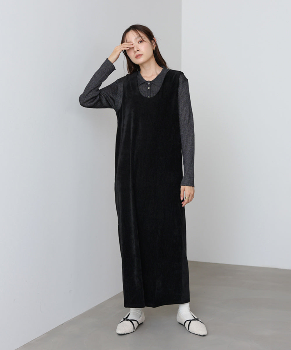 ベロアロングワンピース