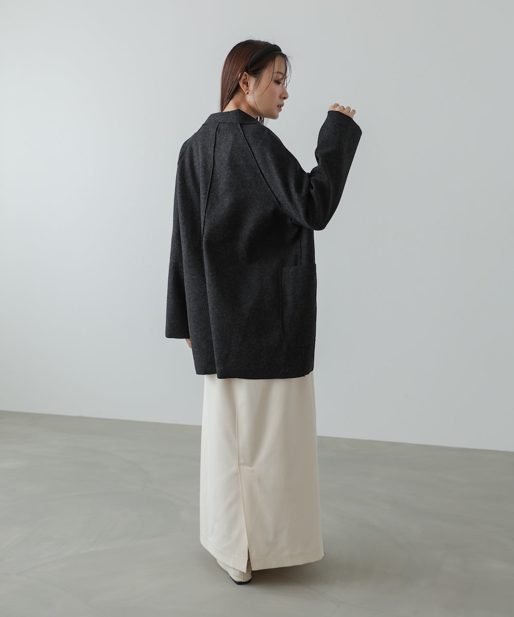ウールライクテーラードダブルジャケット