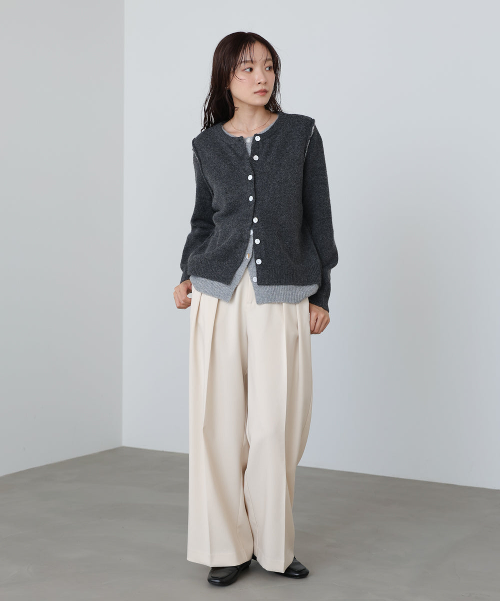 レイヤードライクニットカーディガン