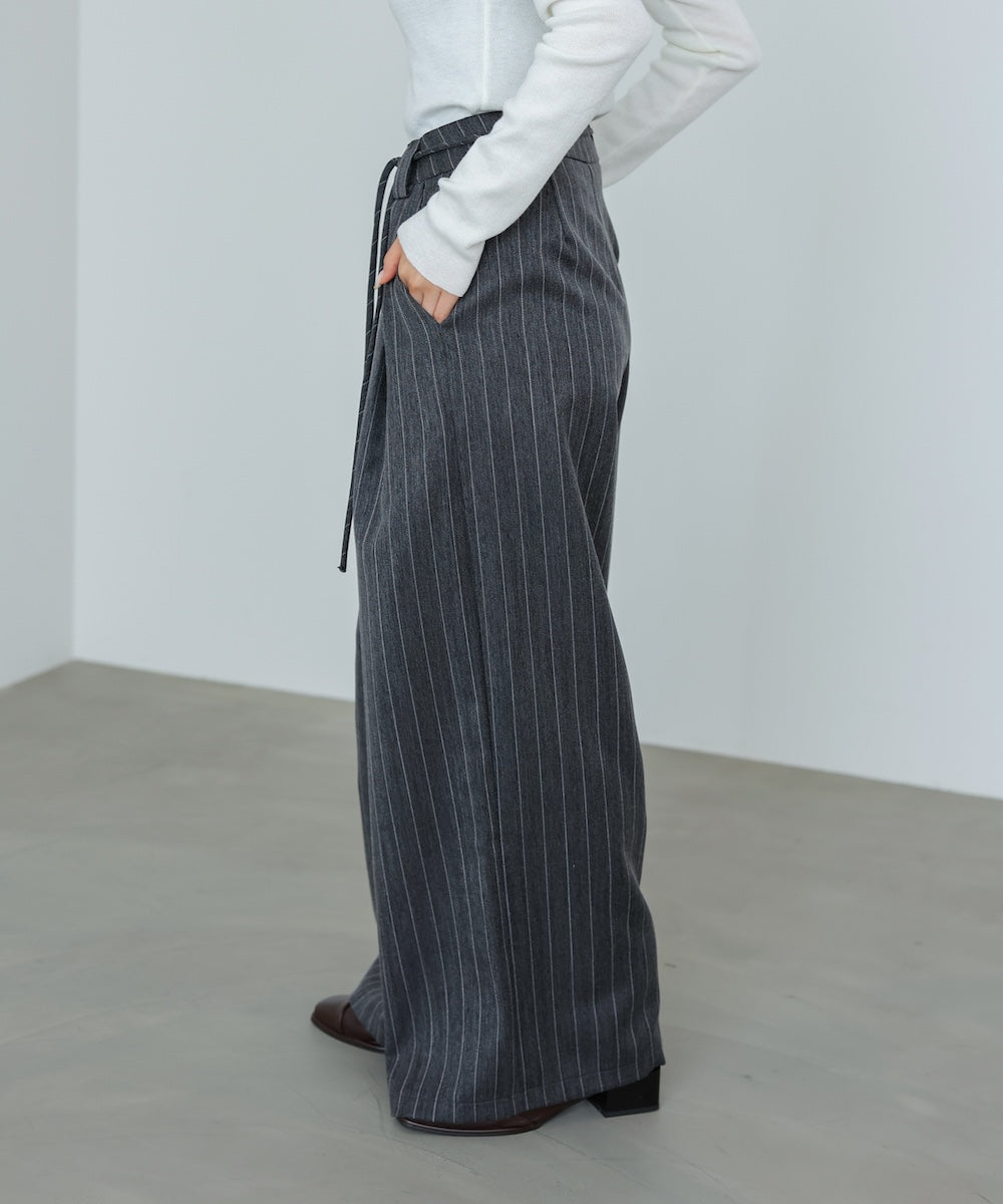 ストライプヘリンボーンパンツ
