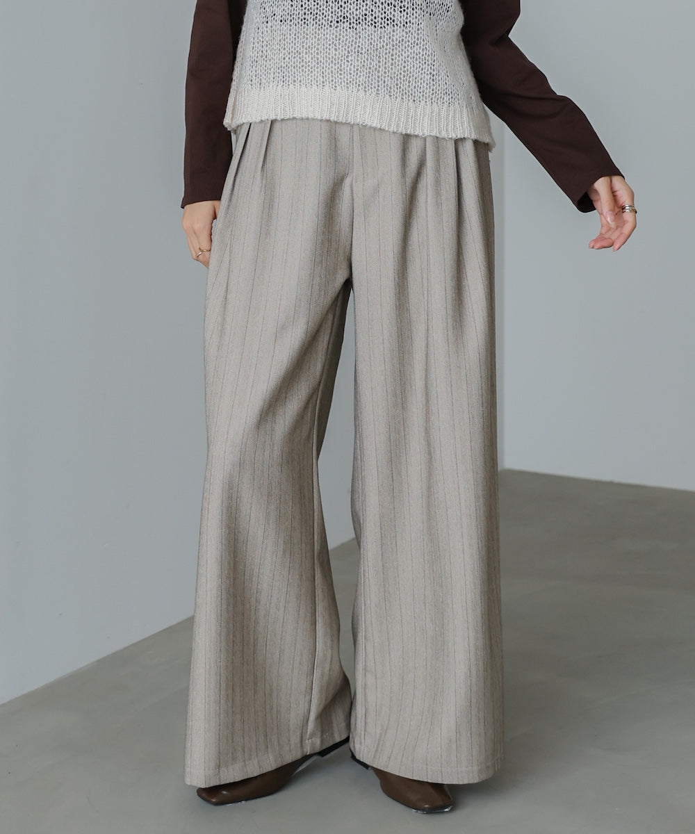 ストライプヘリンボーンパンツ