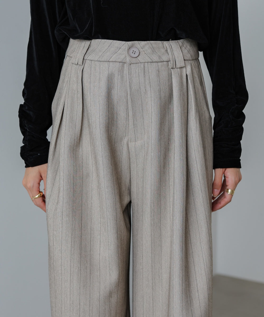 ストライプヘリンボーンパンツ