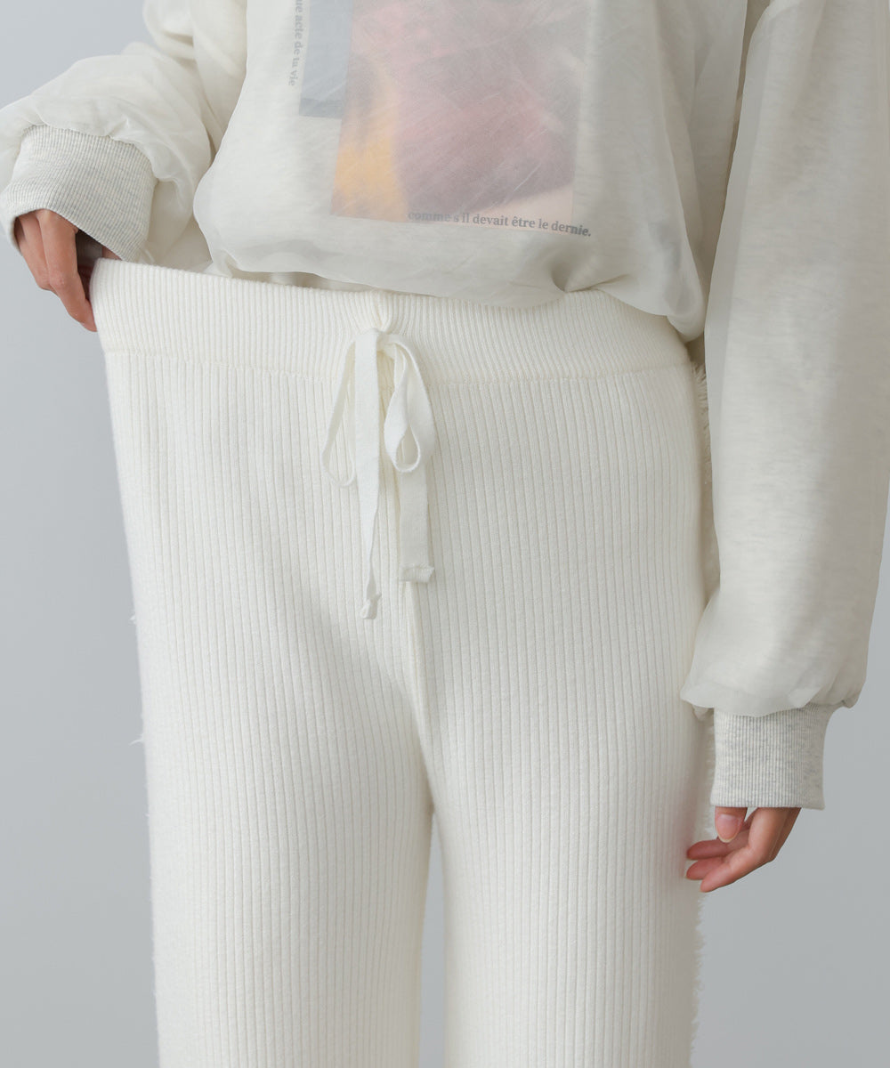 サイドフリンジニットパンツ