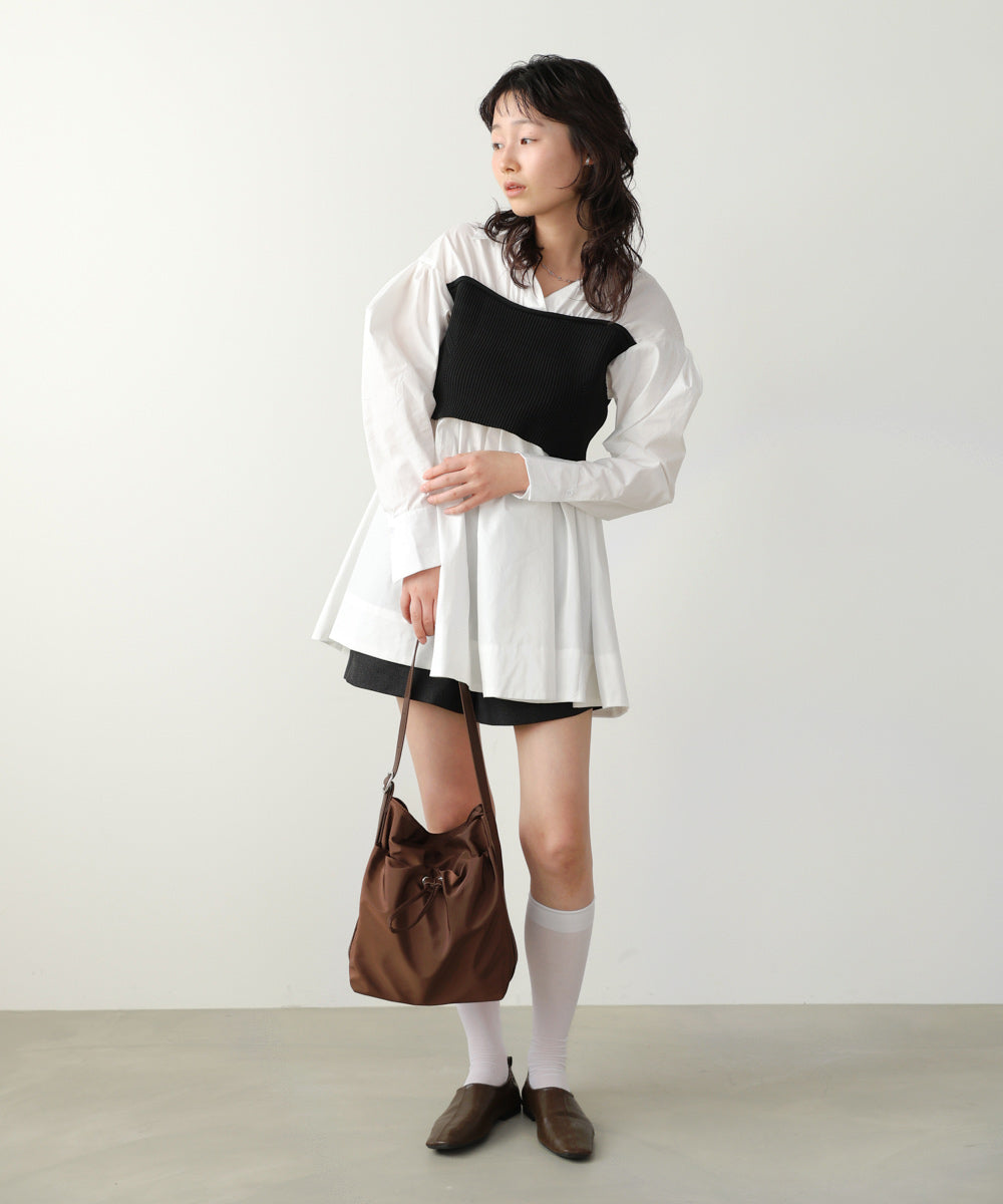 ビスチェドッキングブラウス