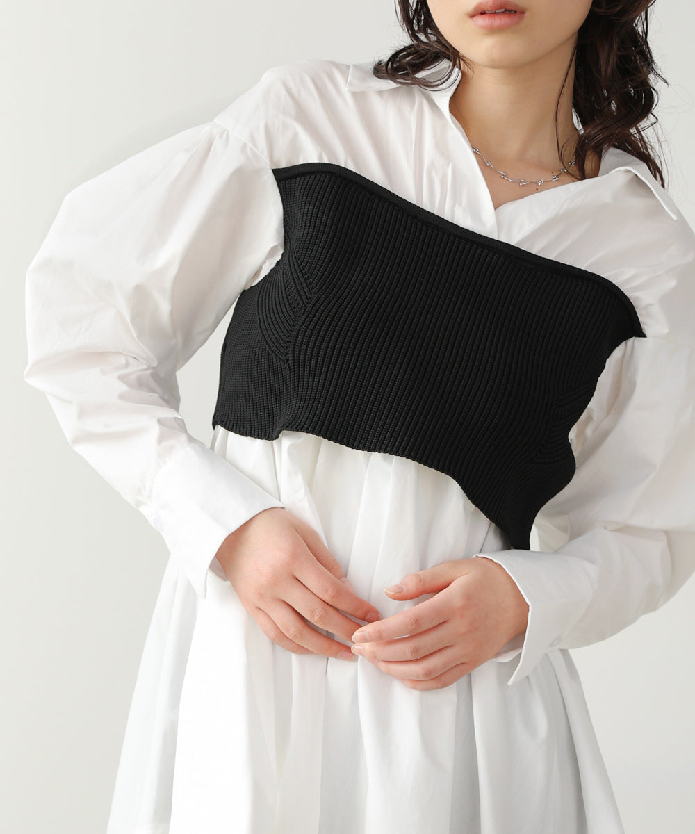 ビスチェドッキングブラウス