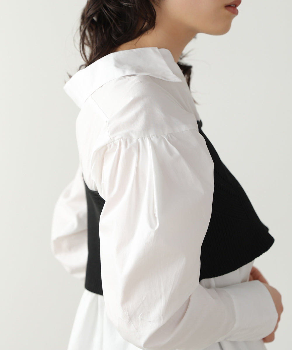 ビスチェドッキングブラウス