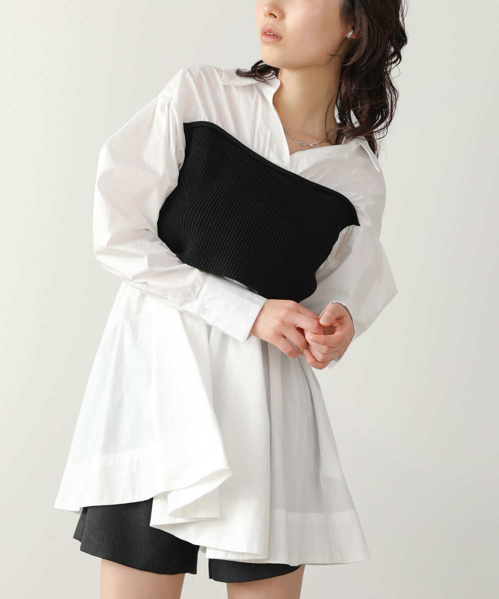 ビスチェドッキングブラウス