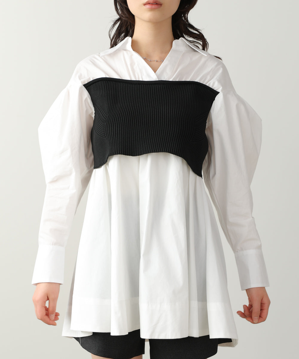 ビスチェドッキングブラウス