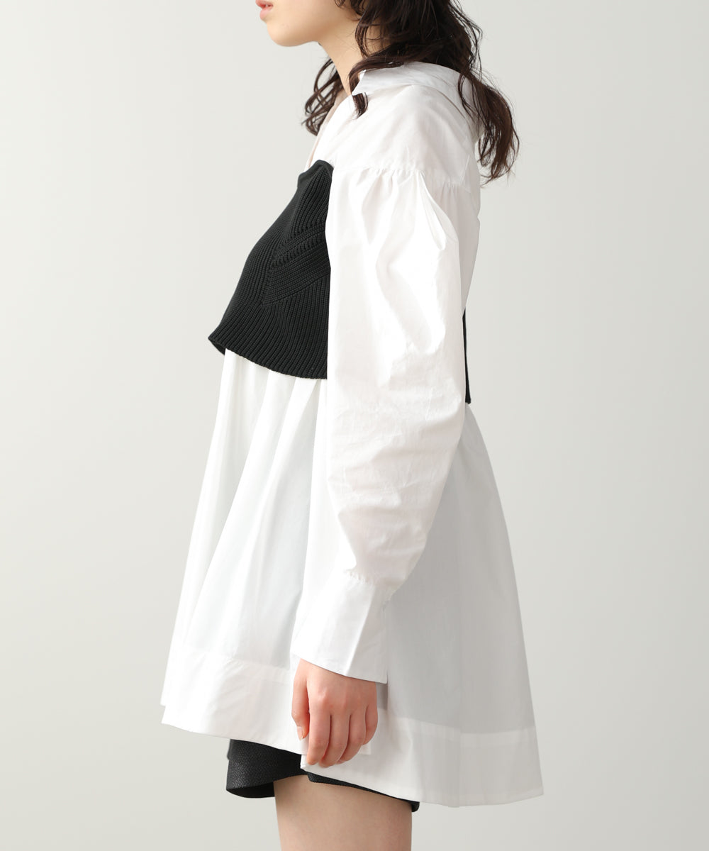 ビスチェドッキングブラウス