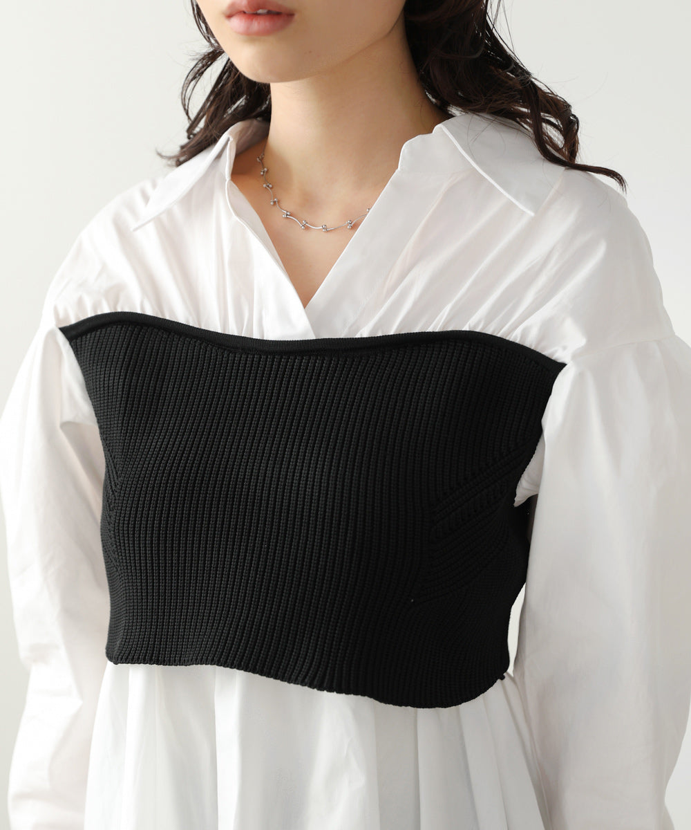 ビスチェドッキングブラウス