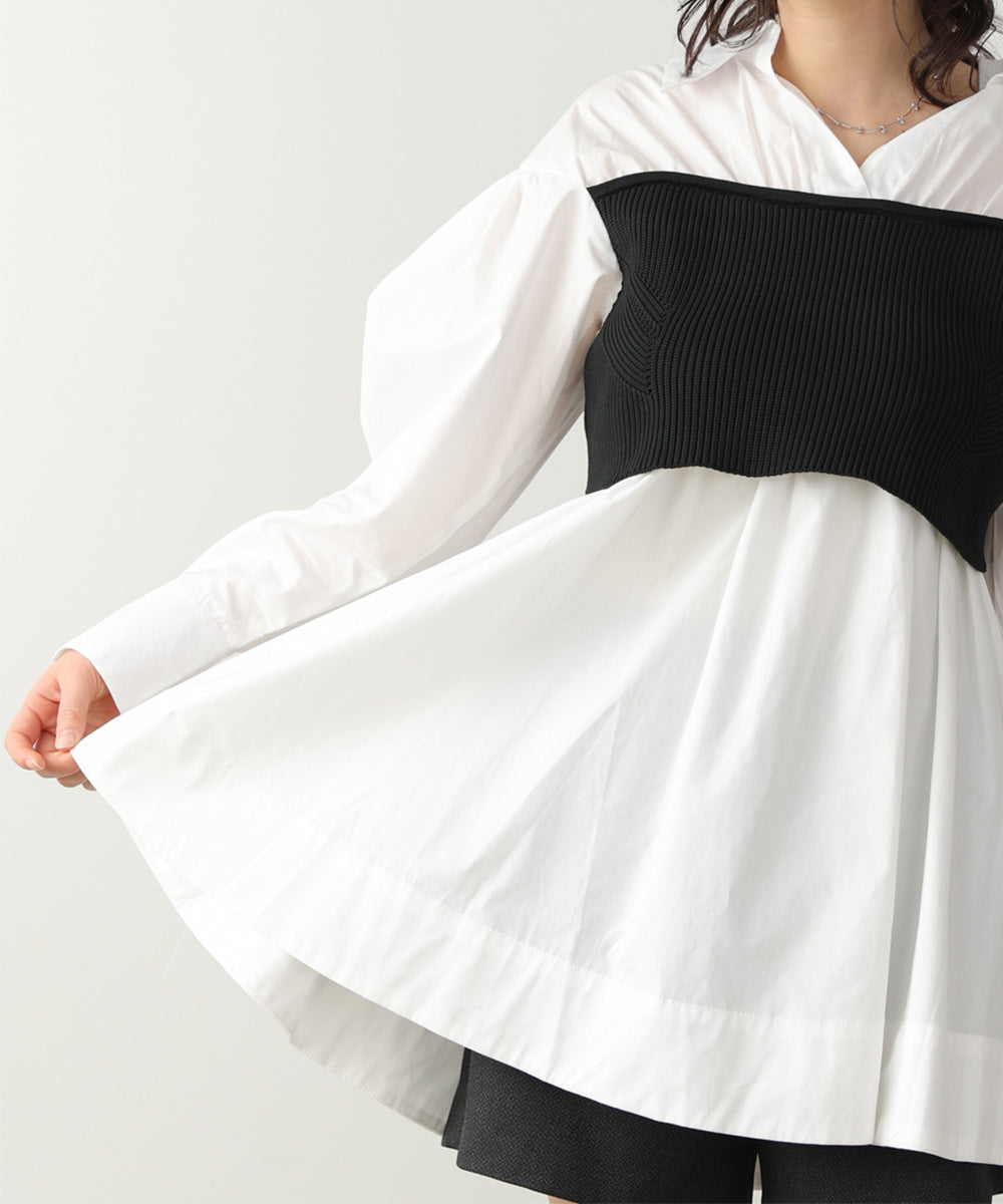 ビスチェドッキングブラウス