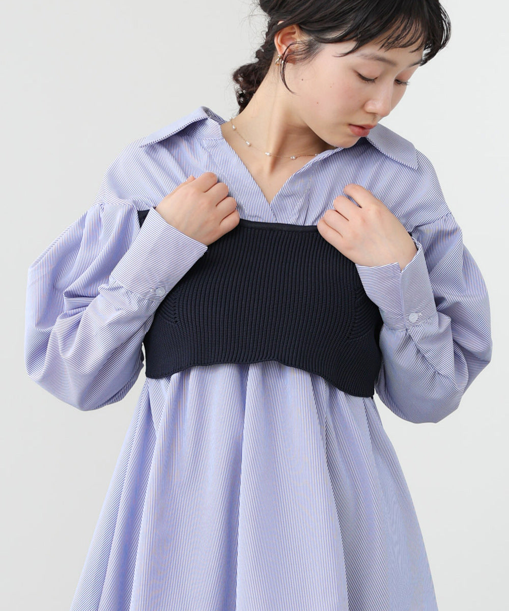 ビスチェドッキングブラウス