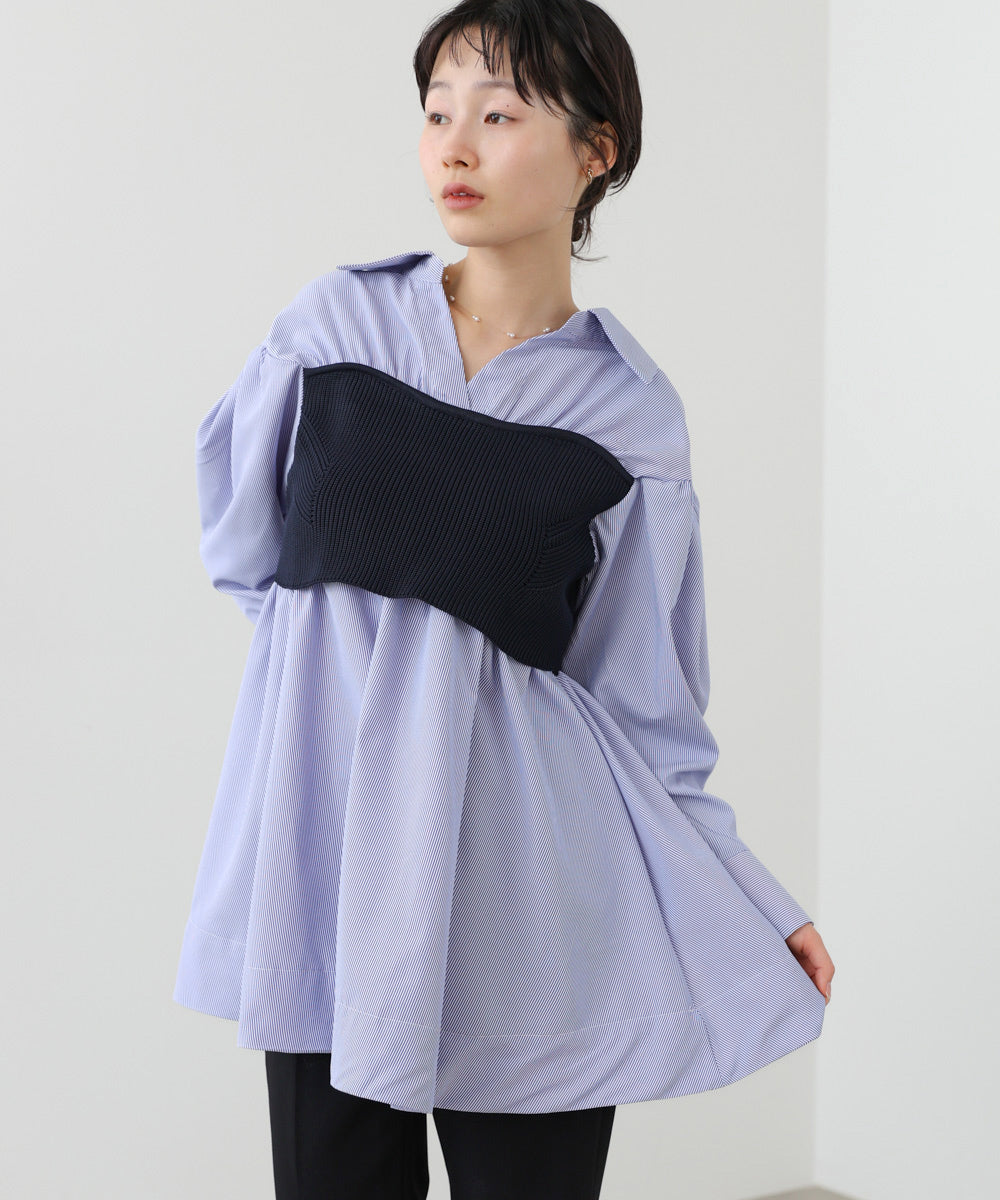 ビスチェドッキングブラウス