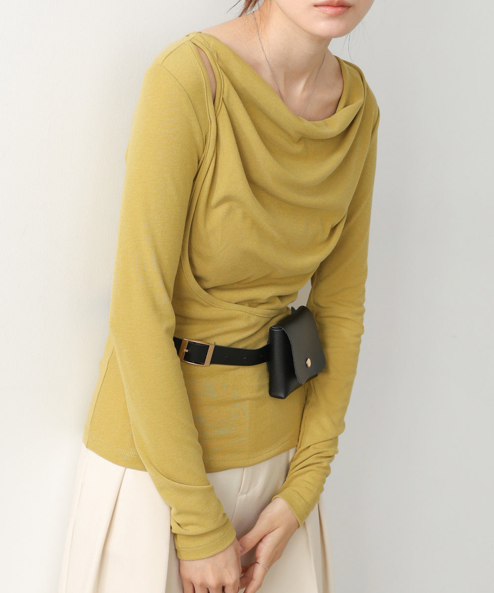 カシュクールレイヤードTOPS