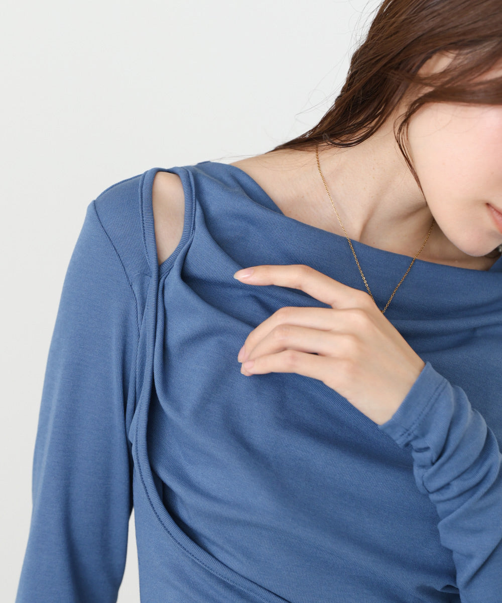 カシュクールレイヤードTOPS