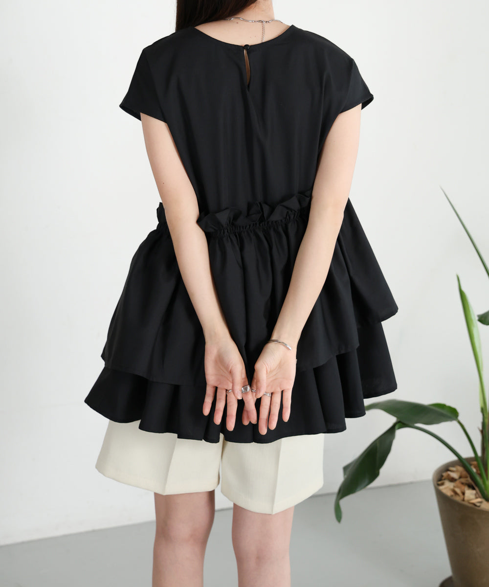 GATHERED TIERED BLOUSE