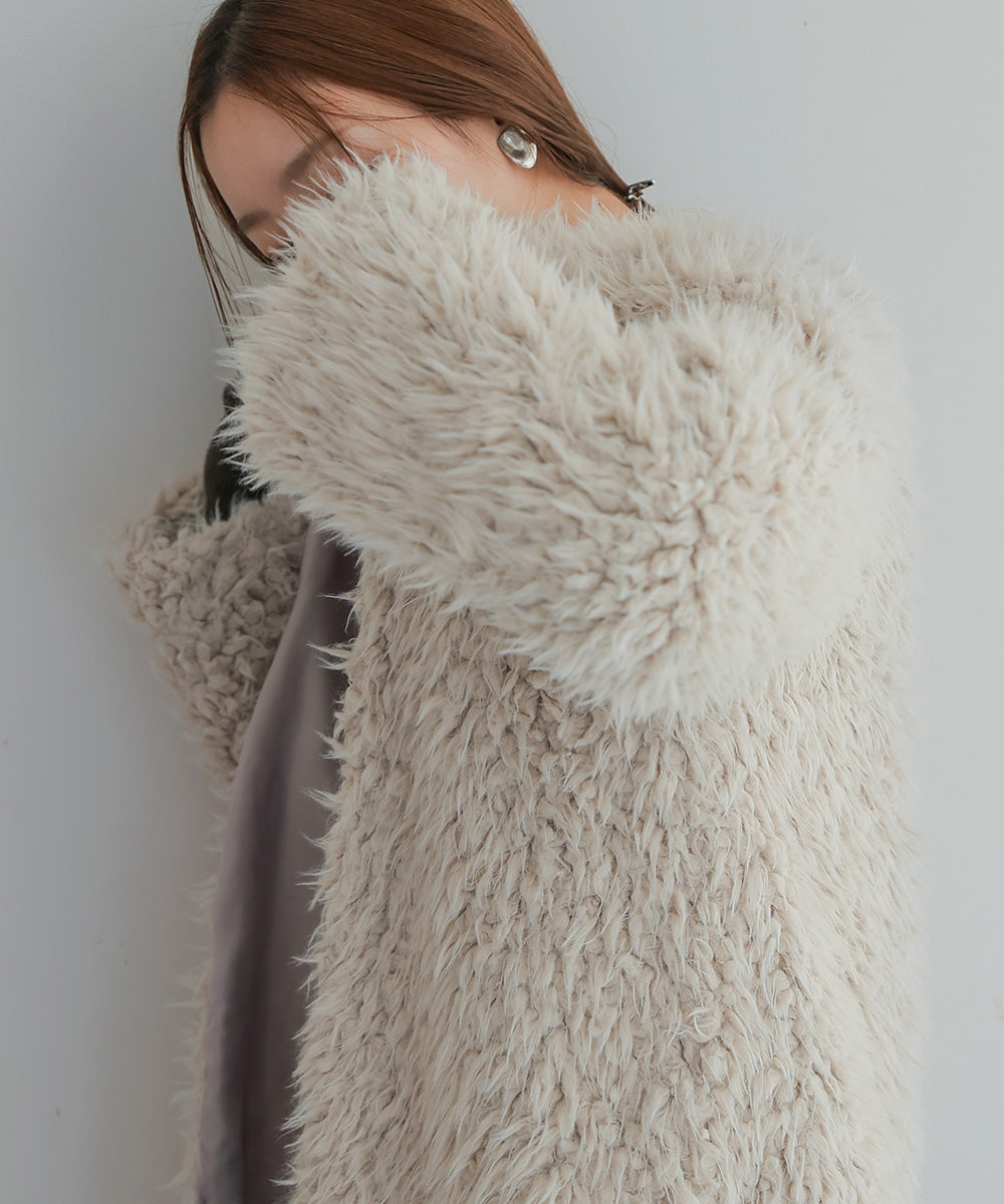 POODLE BOA CARDIGAN