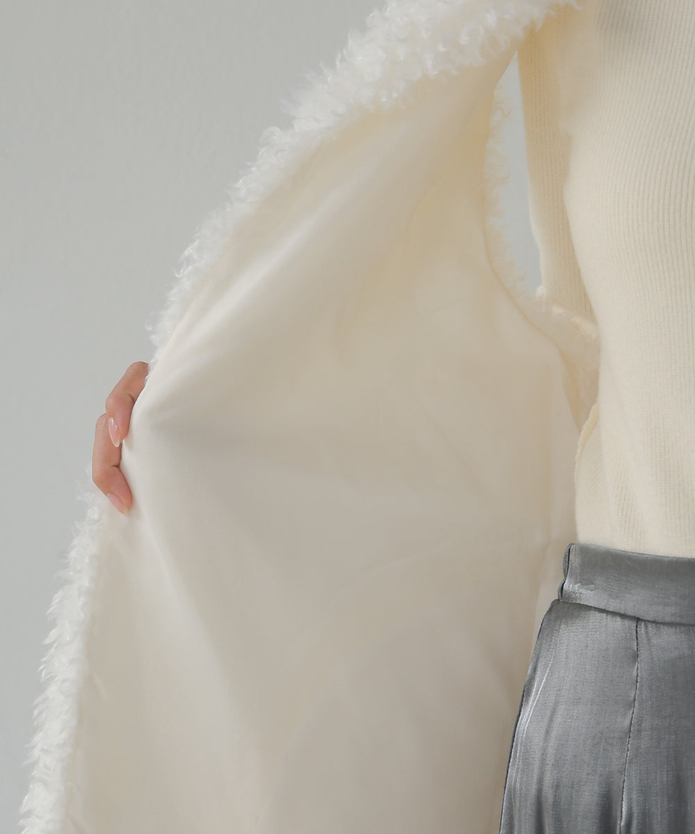 LONG POODLE ECO FUR VEST