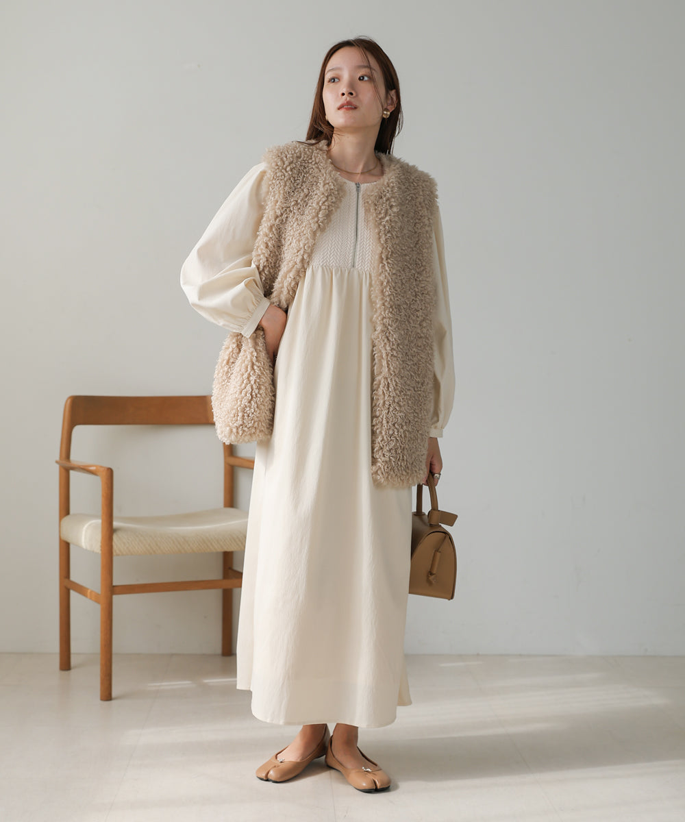 LONG POODLE ECO FUR VEST