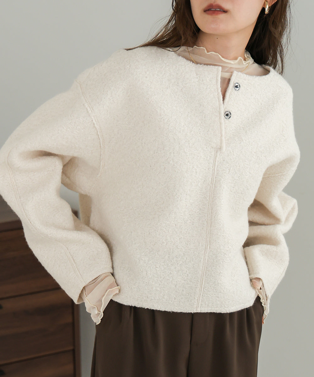 BOUCLE OVERSIZE TOPS