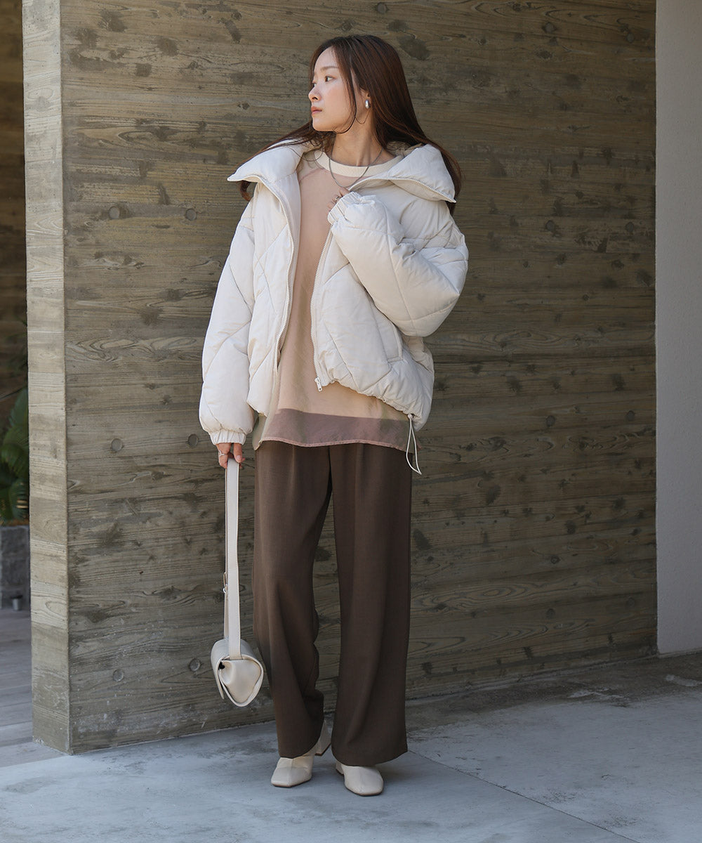 stand neck Quilted outerwear