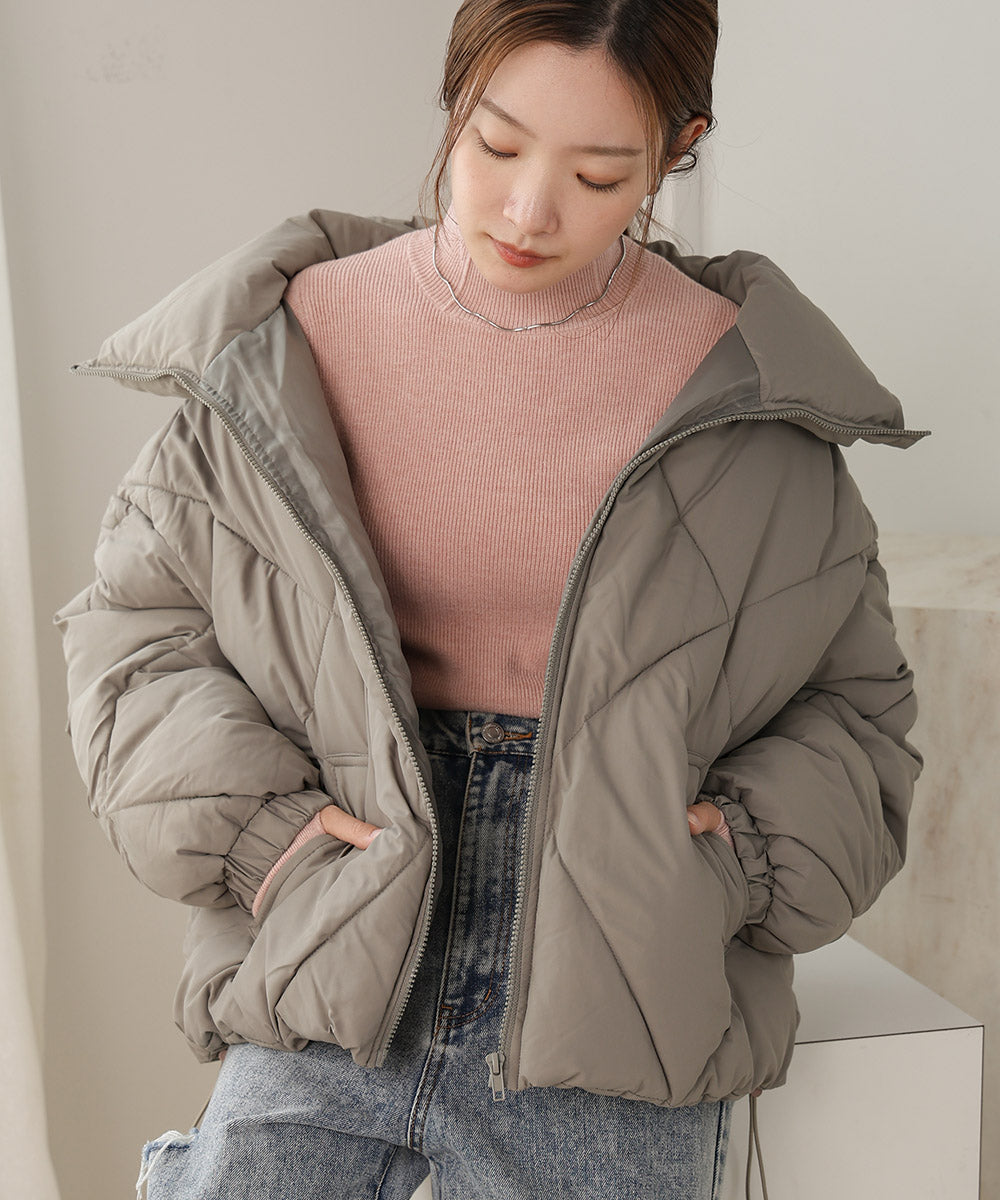 stand neck Quilted outerwear