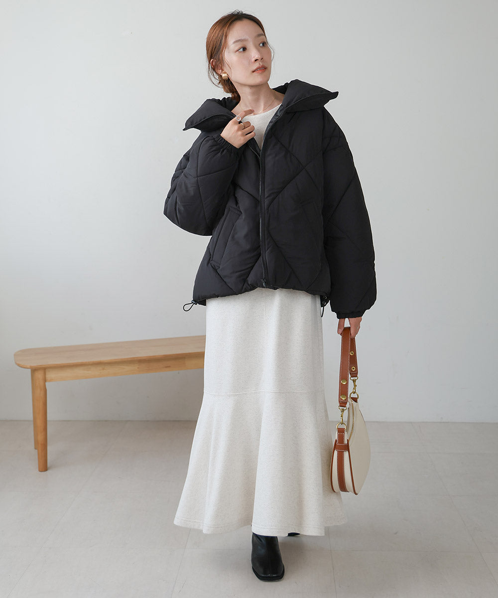 stand neck Quilted outerwear