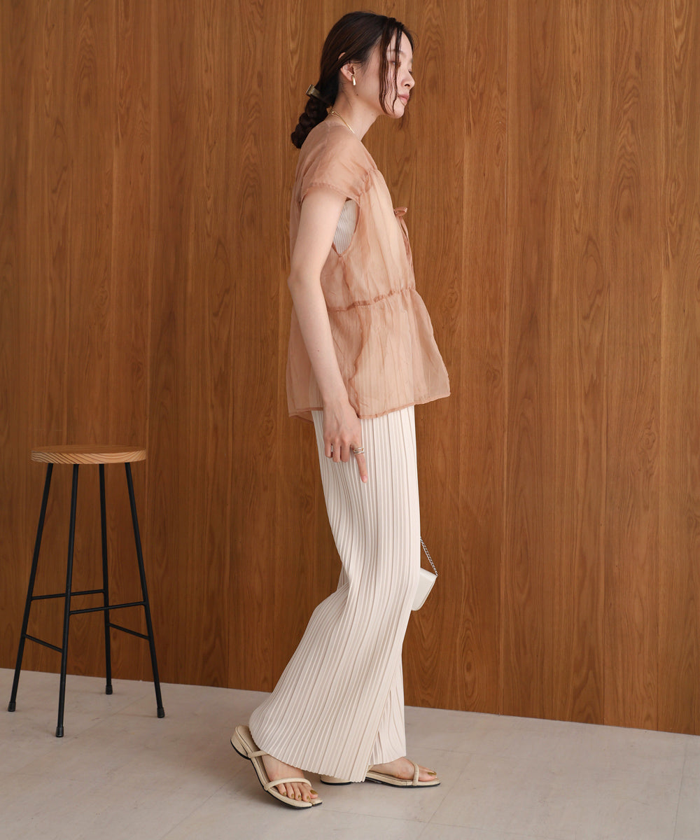 【S・M・L サイズ展開】ランダムプリーツパンツ