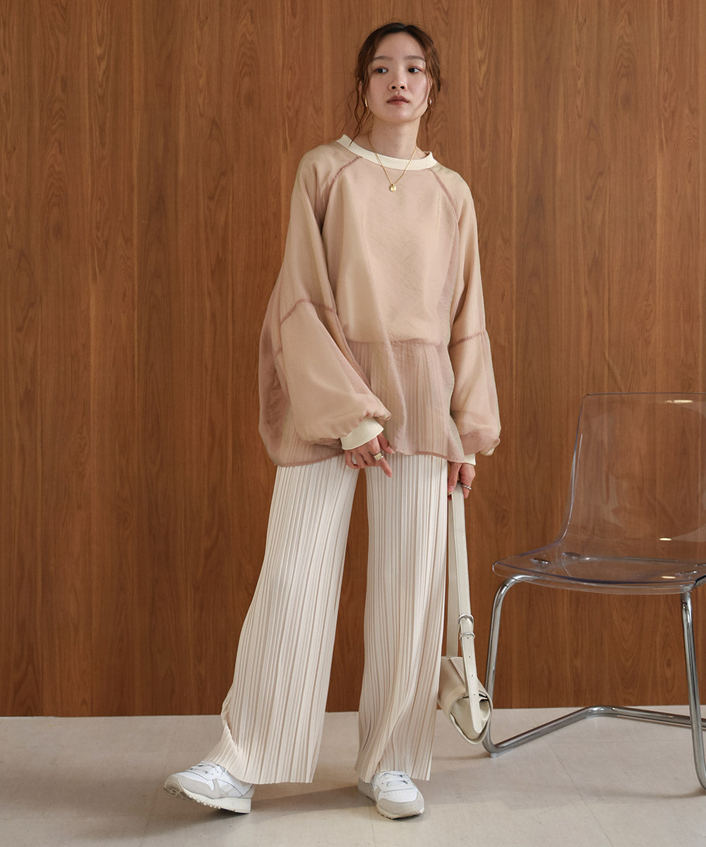 【S・M・L サイズ展開】ランダムプリーツパンツ