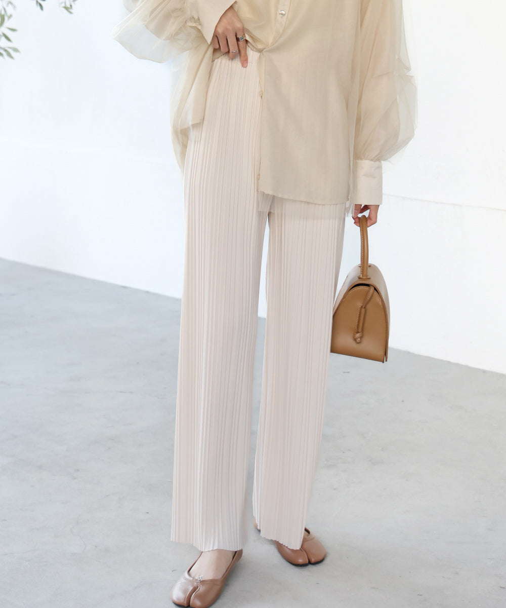 【S・M・L サイズ展開】ランダムプリーツパンツ