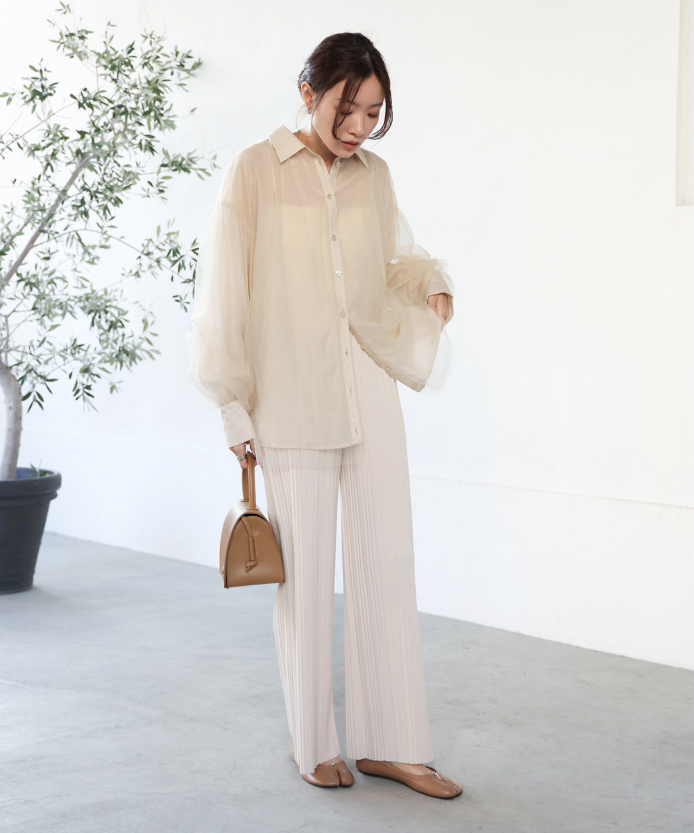 【S・M・L サイズ展開】ランダムプリーツパンツ