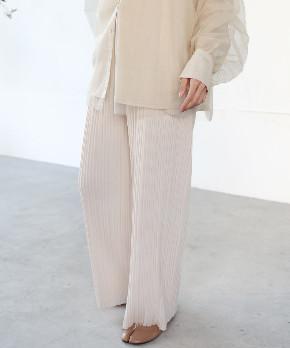 【S・M・L サイズ展開】ランダムプリーツパンツ
