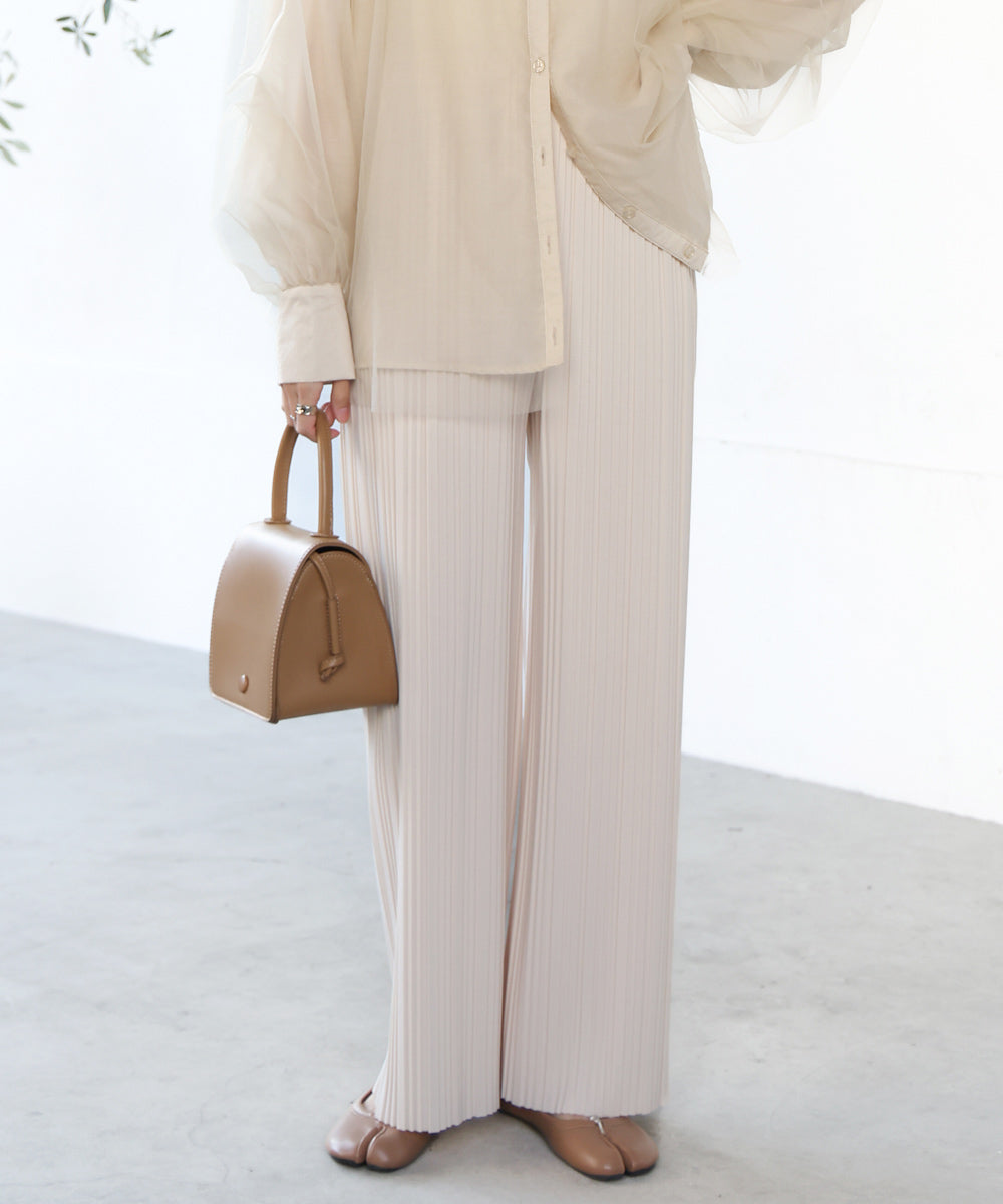 【S・M・L サイズ展開】ランダムプリーツパンツ