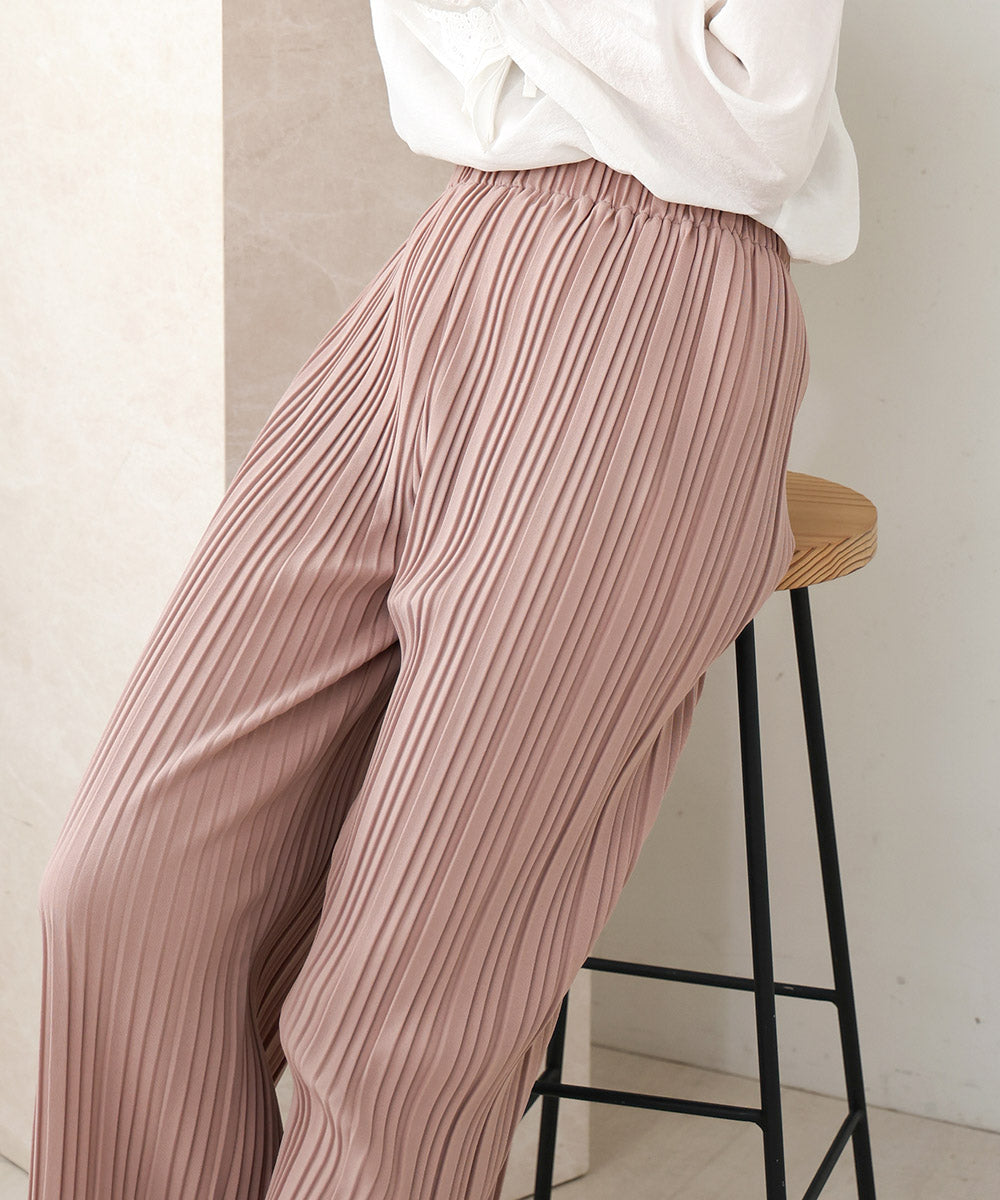 【S・M・L サイズ展開】ランダムプリーツパンツ